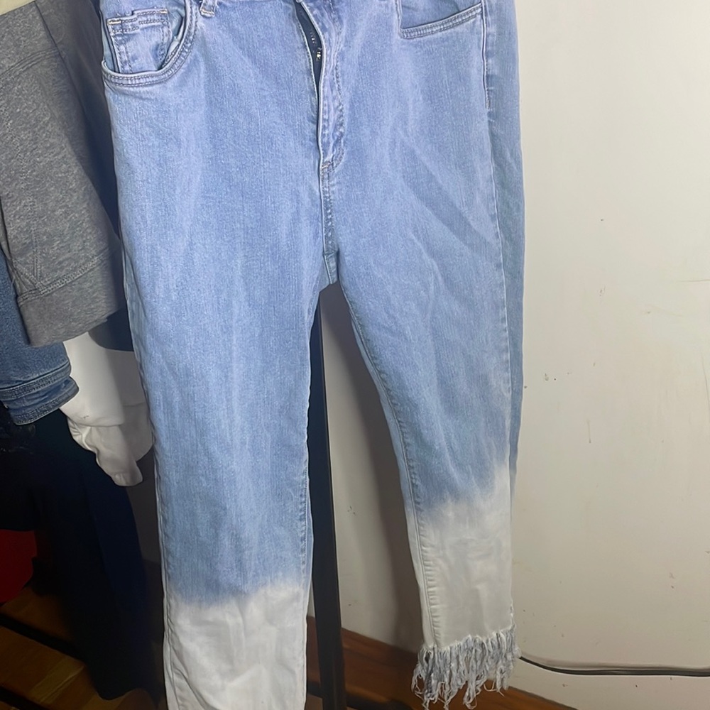 Forever 21 ombré retro fringe jeans
